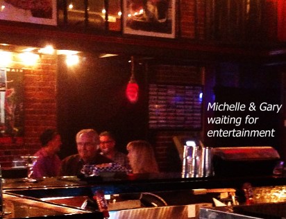 13.  Michelle &amp; Gary Pope at karaoke bar