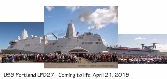USS Portland coming to life